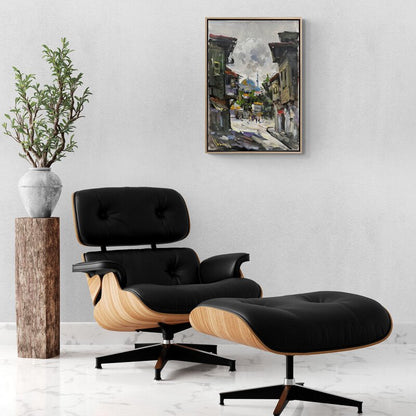 Kasabanın Eski Mahalleleri Yağlı Boya Tablosu