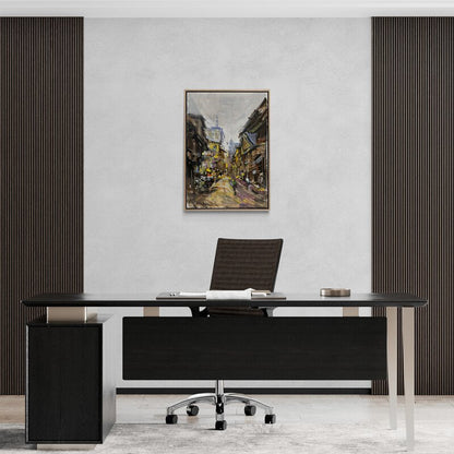 Köy Kasabasında Pazartesi Sabahı Yağlı Boya Tablosu