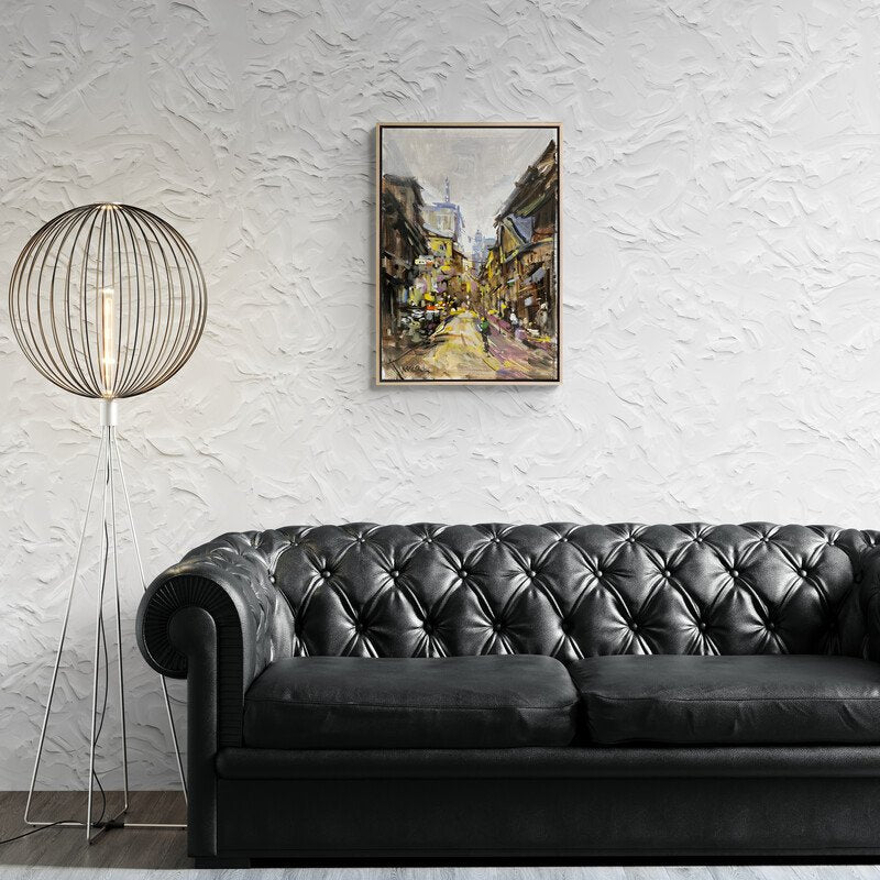 Köy Kasabasında Pazartesi Sabahı Yağlı Boya Tablosu