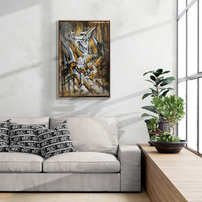 Soyut Çizgilerin Zaman Tüneli Yağlı Boya Tablosu