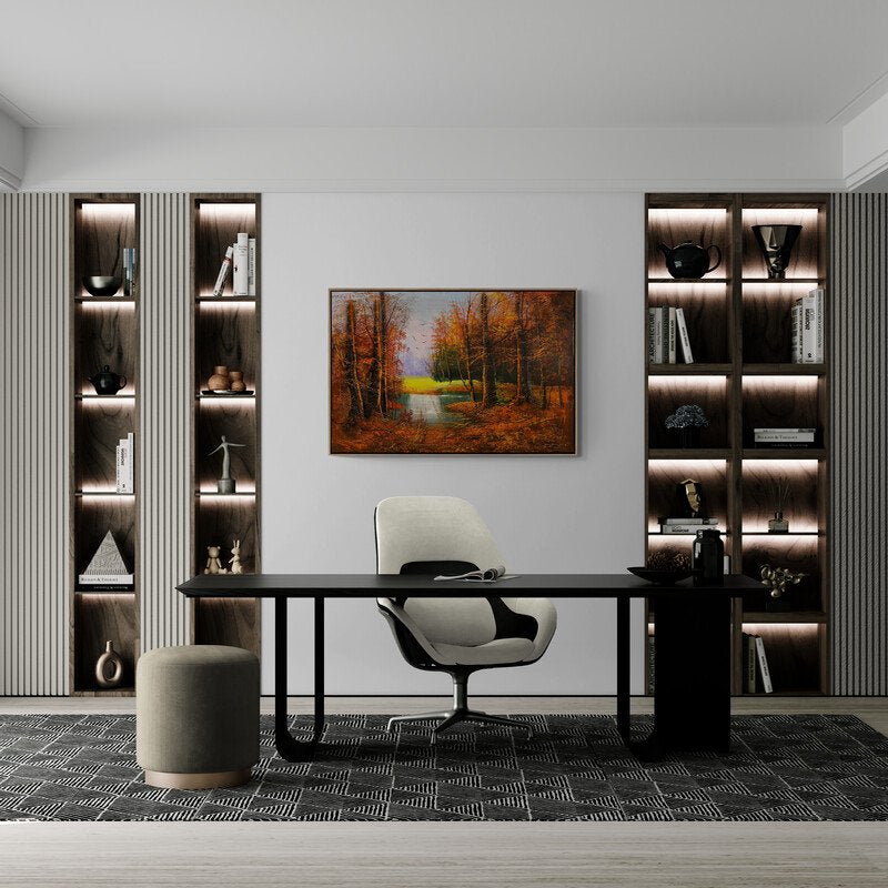 Sakin Sonbahar Manzarası Yağlı Boya Tablosu