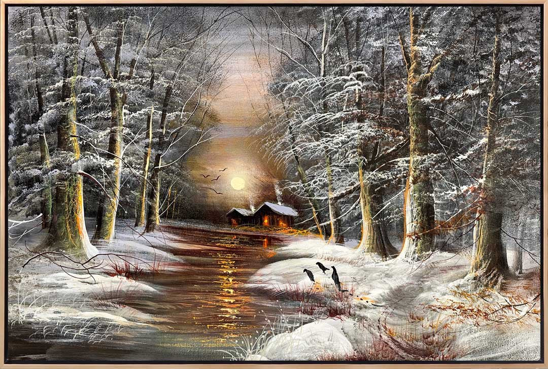 Beyazın İçindeki Sıcak İzler Yağlı Boya Tablosu