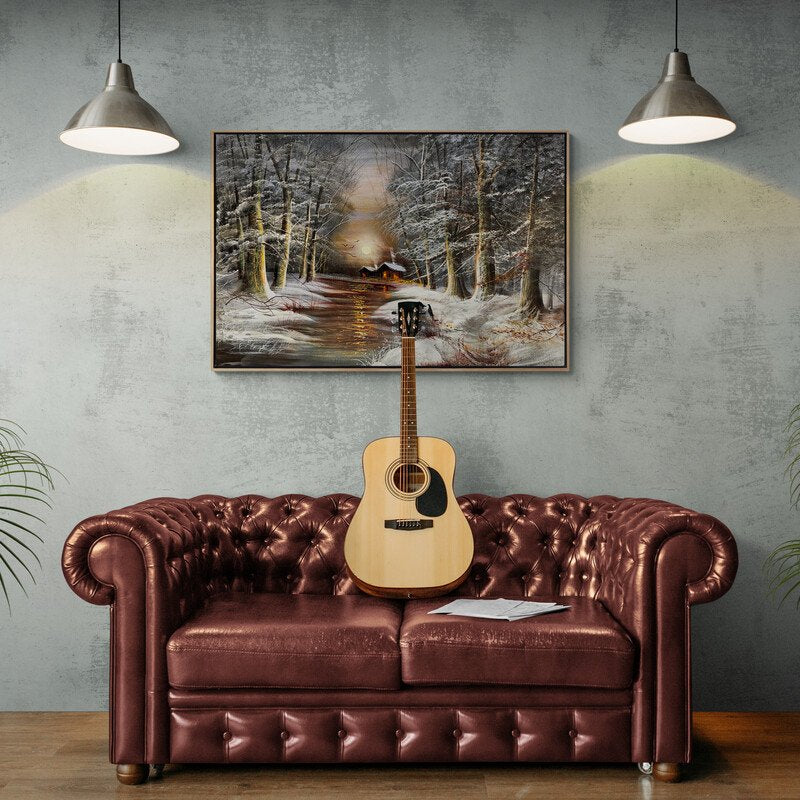 Beyazın İçindeki Sıcak İzler Yağlı Boya Tablosu