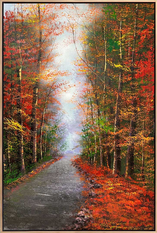 Sessiz Orman Yolu Yağlı Boya Tablosu