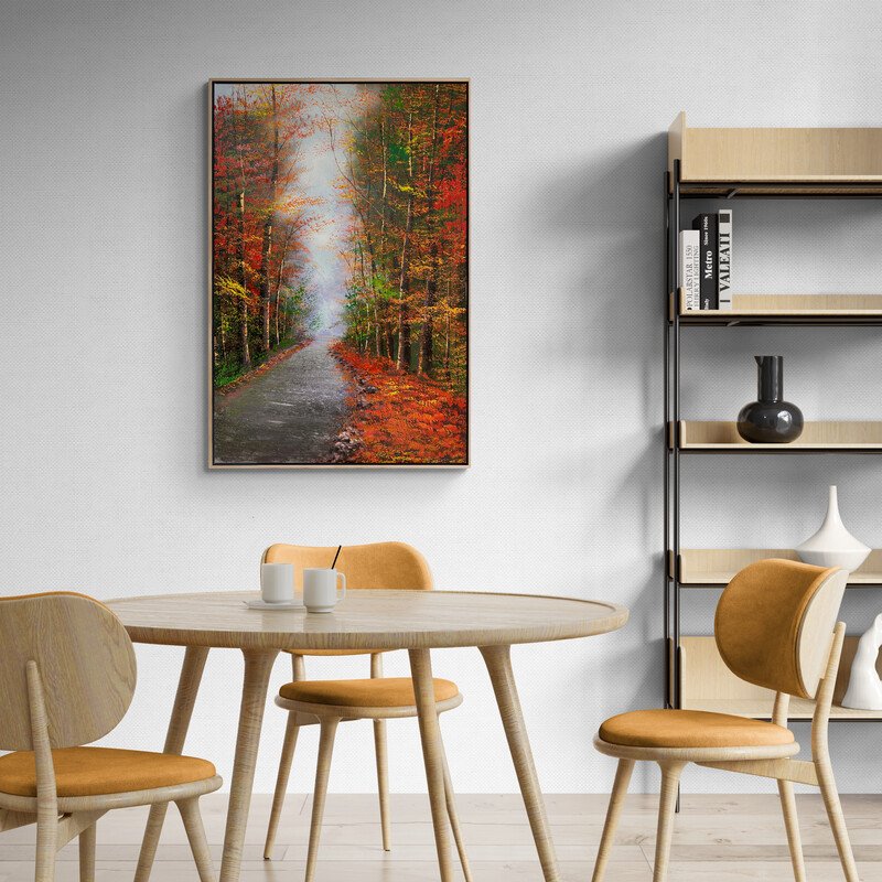 Sessiz Orman Yolu Yağlı Boya Tablosu