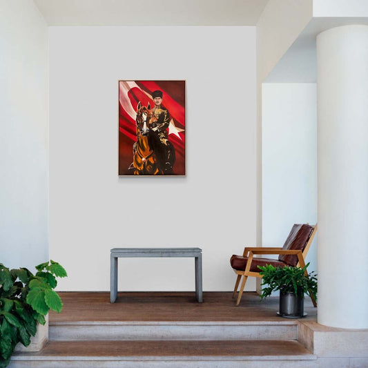 Atatürk'ün Vatan Sevgisi Yağlı Boya Tablosu