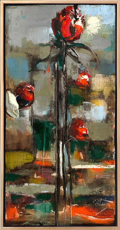 Kırmızı Gül Yağlı Boya Tablosu