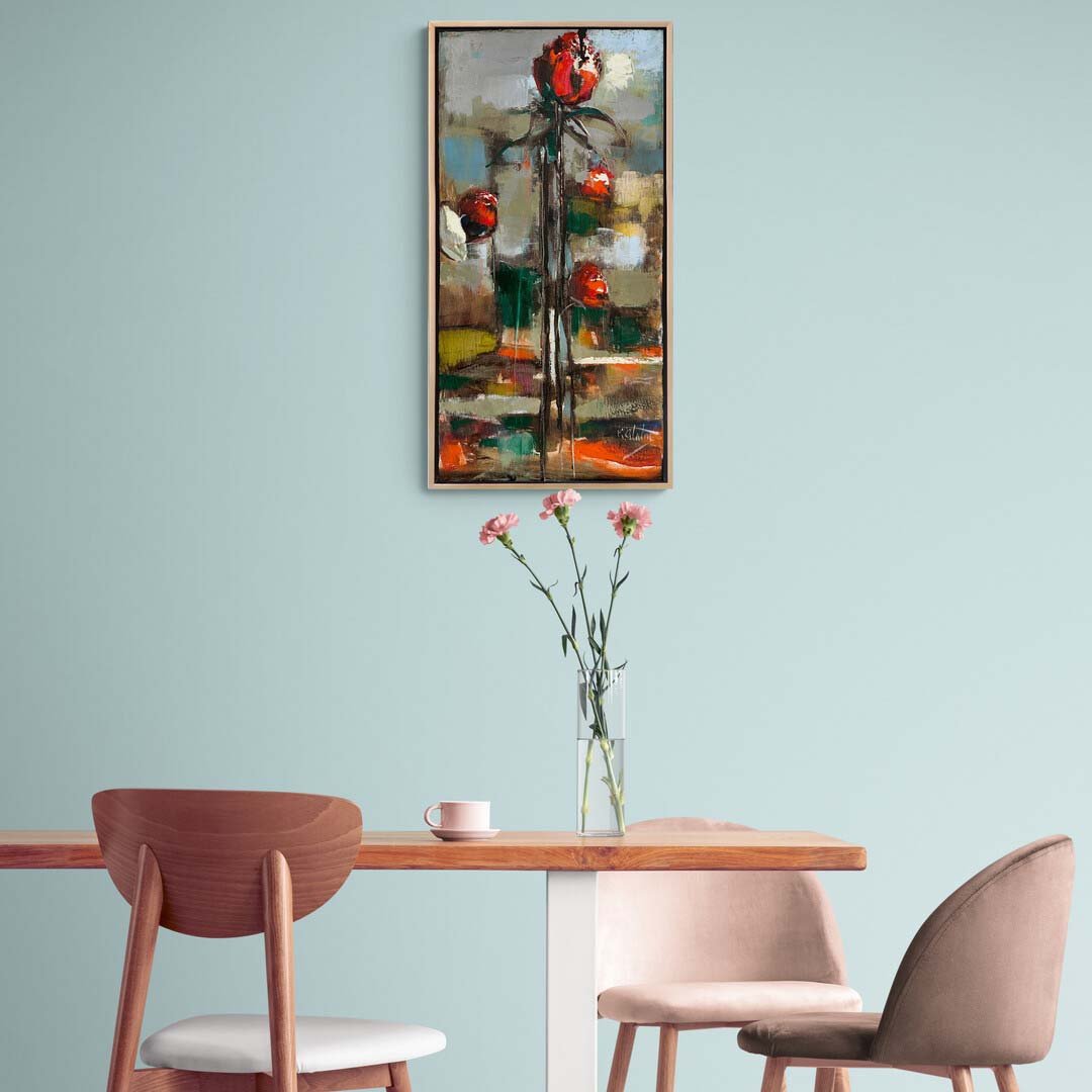 Kırmızı Gül Yağlı Boya Tablosu