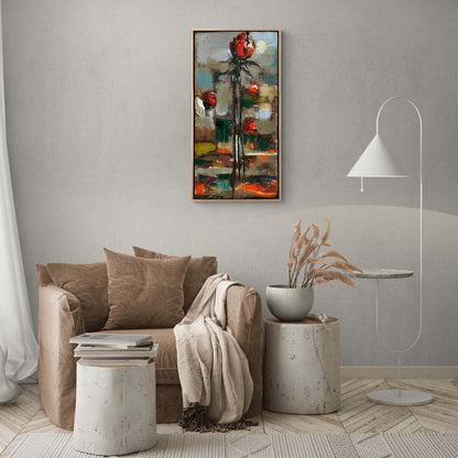 Kırmızı Gül Yağlı Boya Tablosu