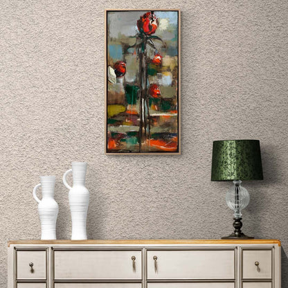 Kırmızı Gül Yağlı Boya Tablosu