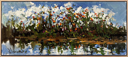 Soyut Çiçekler Yağlı Boya Tablosu