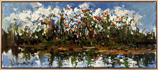 Soyut Çiçekler Yağlı Boya Tablosu