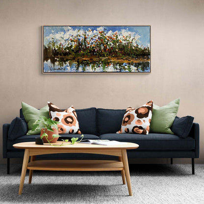 Soyut Çiçekler Yağlı Boya Tablosu