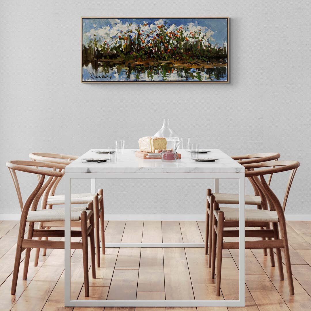 Soyut Çiçekler Yağlı Boya Tablosu