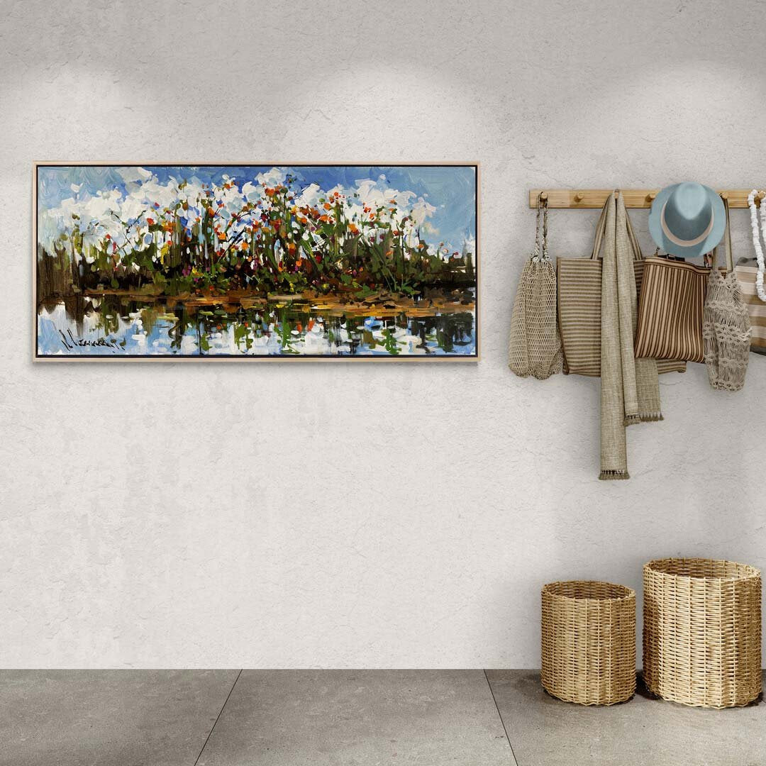 Soyut Çiçekler Yağlı Boya Tablosu