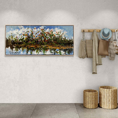 Soyut Çiçekler Yağlı Boya Tablosu