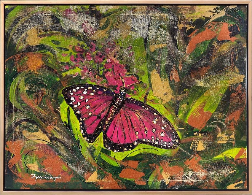 Kelebeğin Serüveni Yağlı Boya Tablosu
