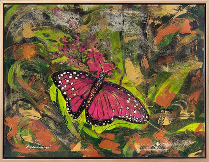 Kelebeğin Serüveni Yağlı Boya Tablosu