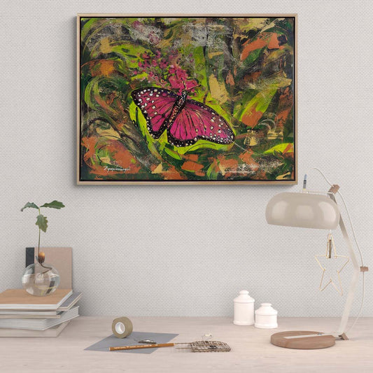 Kelebeğin Serüveni Yağlı Boya Tablosu