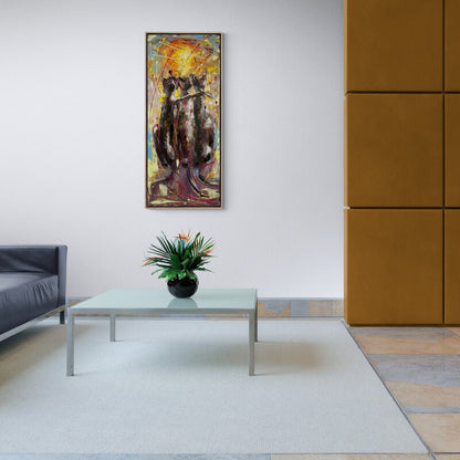 Kedi Yansımaları Yağlı Boya Tablosu