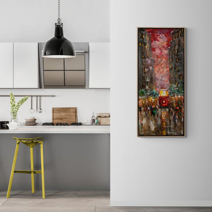 Soyut İstiklal Manzarası Yağlı Boya Tablosu