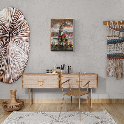 Kız Kulesi'nin Sessiz Konukları Yağlı Boya Tablosu