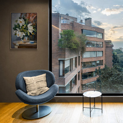 Vazodaki Beyaz Manolyalar Yağlı Boya Tablosu