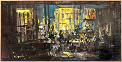 Kahve Kokulu Anlar Yağlı Boya Tablosu