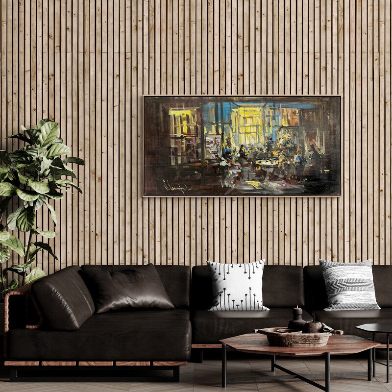 Kahve Kokulu Anlar Yağlı Boya Tablosu