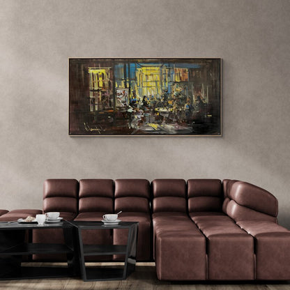 Kahve Kokulu Anlar Yağlı Boya Tablosu