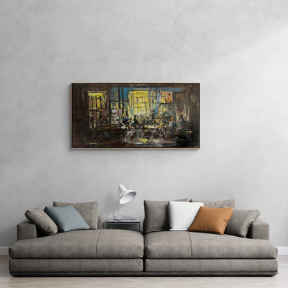 Kahve Kokulu Anlar Yağlı Boya Tablosu