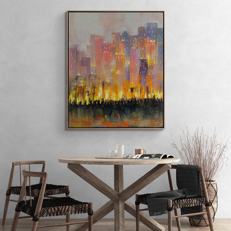 Gece Şafağı Rüyası Yağlı Boya Tablosu