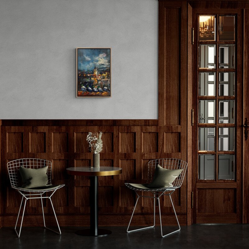 Kız Kulesinin İzleri Yağlı Boya Tablosu