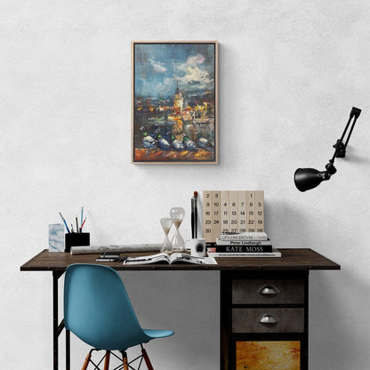 Kız Kulesinin İzleri Yağlı Boya Tablosu