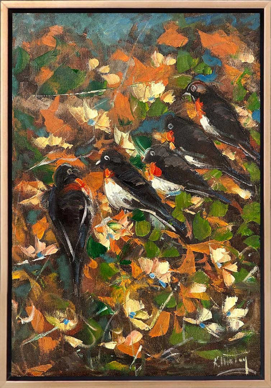 Kuşların Fısıltıları Yağlı Boya Tablosu