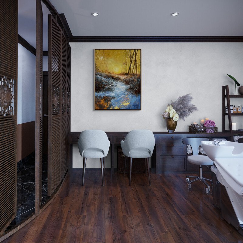 Kışın Esintisi Yağlı Boya Tablosu