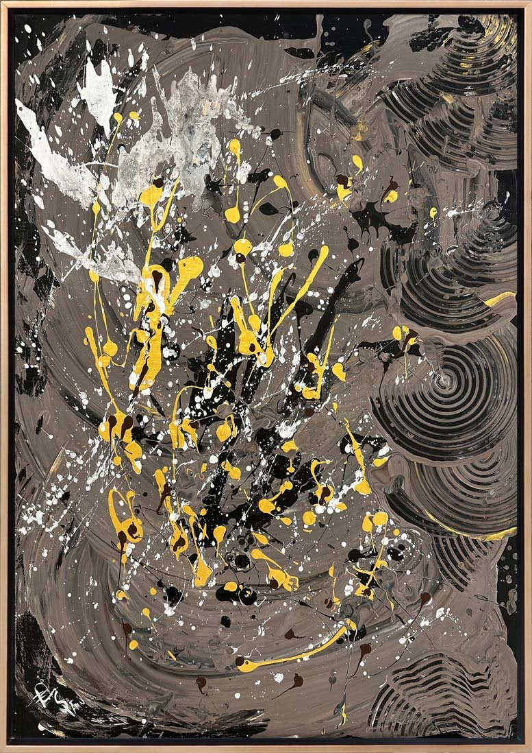 Şekillerin Dansı Yağlı Boya Tablosu