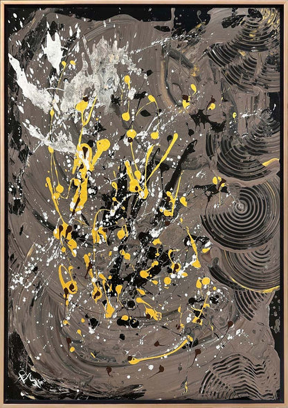 Şekillerin Dansı Yağlı Boya Tablosu