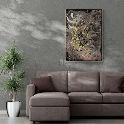 Şekillerin Dansı Yağlı Boya Tablosu