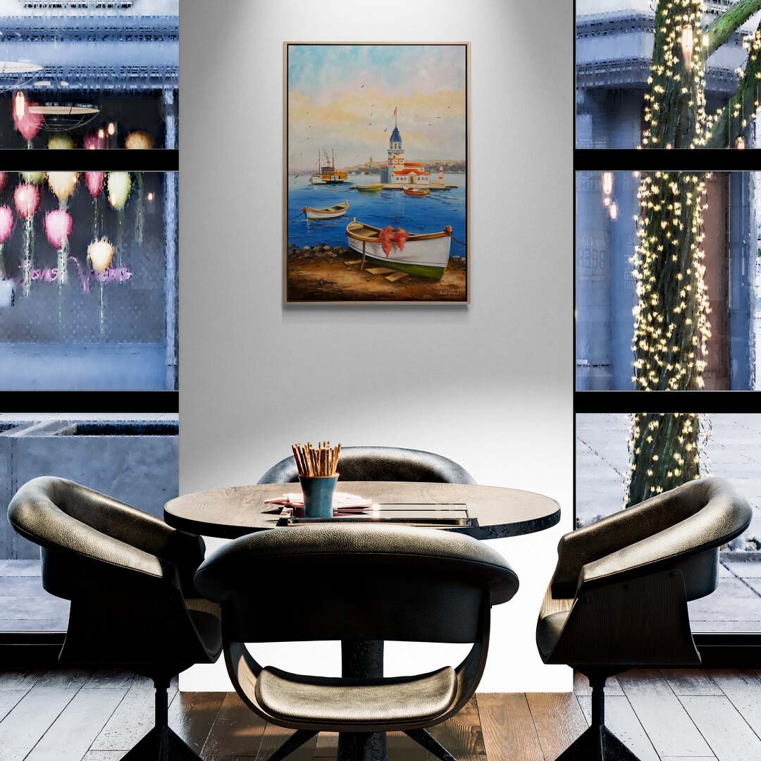 Kıyıda Mola Yağlı Boya Tablosu