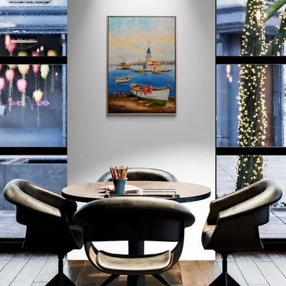 Kıyıda Mola Yağlı Boya Tablosu