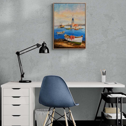 Kıyıda Mola Yağlı Boya Tablosu