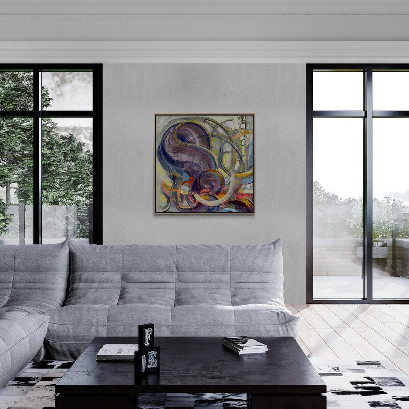 Renkli Yankıların Derinliği Yağlı Boya Tablosu