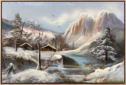 Karlı Zirveler Yağlı Boya Tablosu