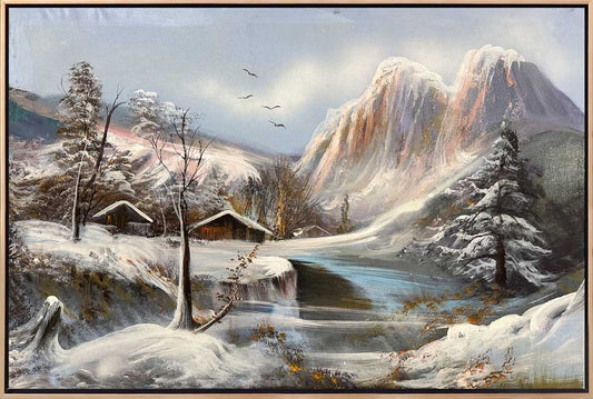 Karlı Zirveler Yağlı Boya Tablosu