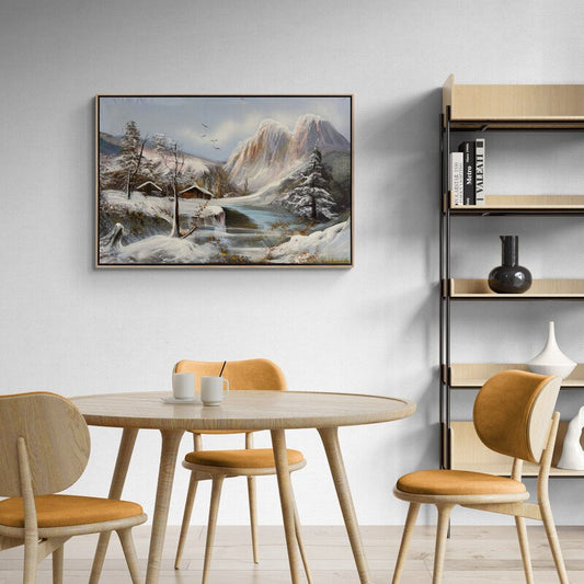 Karlı Zirveler Yağlı Boya Tablosu
