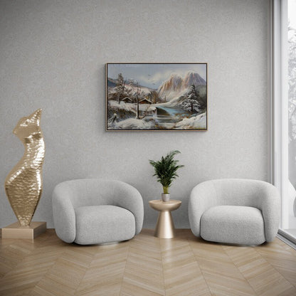 Karlı Zirveler Yağlı Boya Tablosu