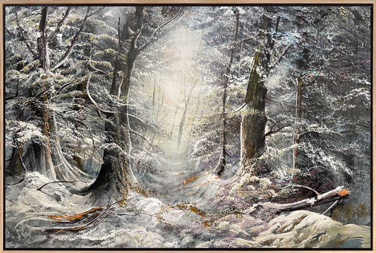 Kışın İzleri Yağlı Boya Tablosu