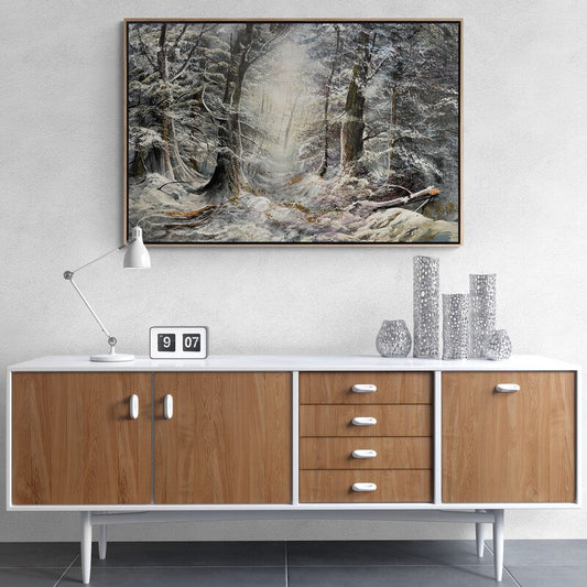 Kışın İzleri Yağlı Boya Tablosu