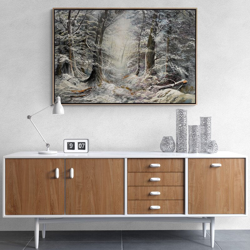 Kışın İzleri Yağlı Boya Tablosu